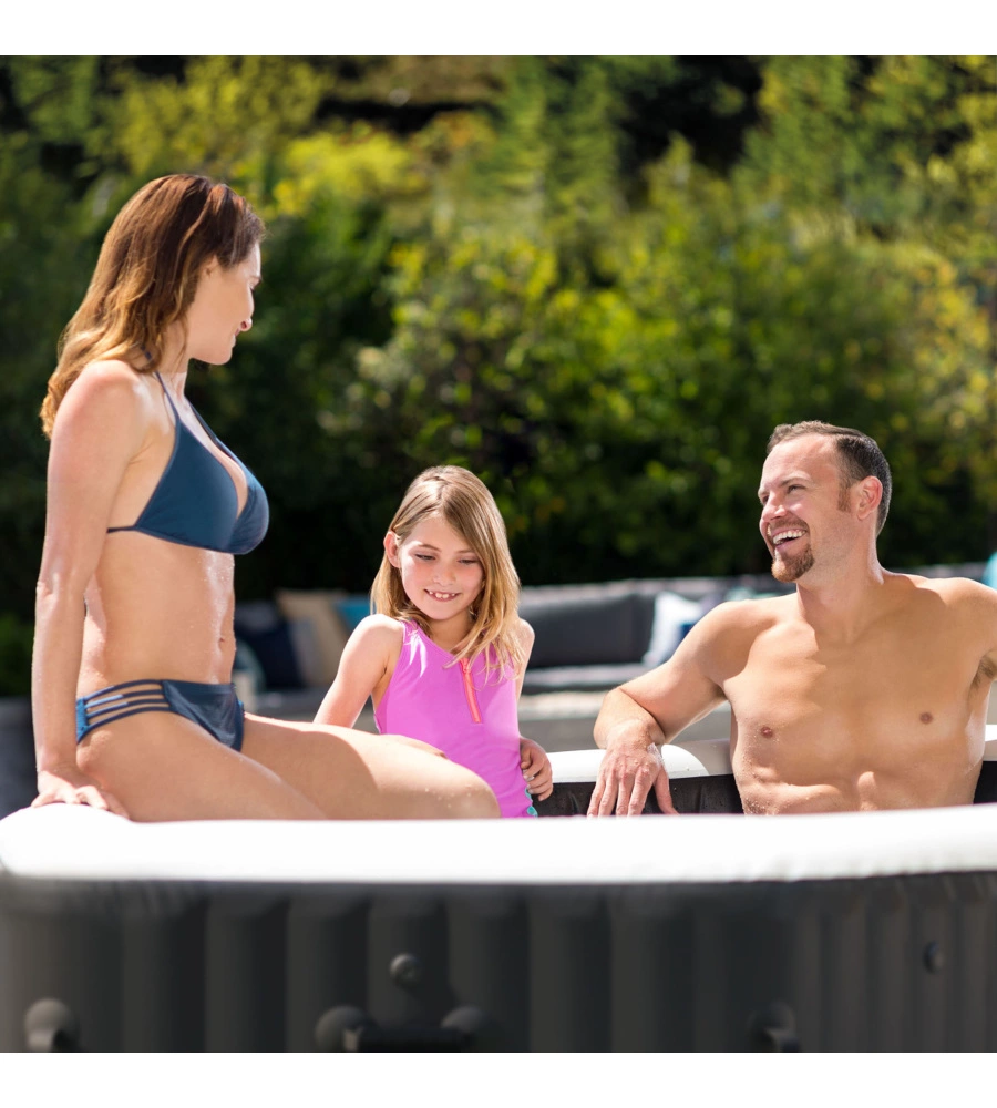 Piscina idromassaggio gonfiabile ottagonale intex "pure spa bubble e jet massage deluxe" - cod. 28462ex
