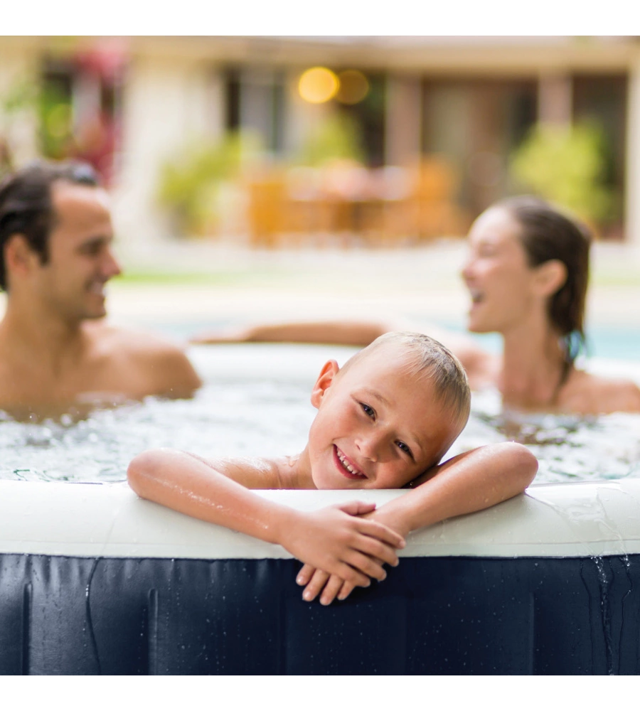 Piscina idromassaggio gonfiabile intex "purespa plus bubble massage set" navy 216x71cm - cod. 28432ex