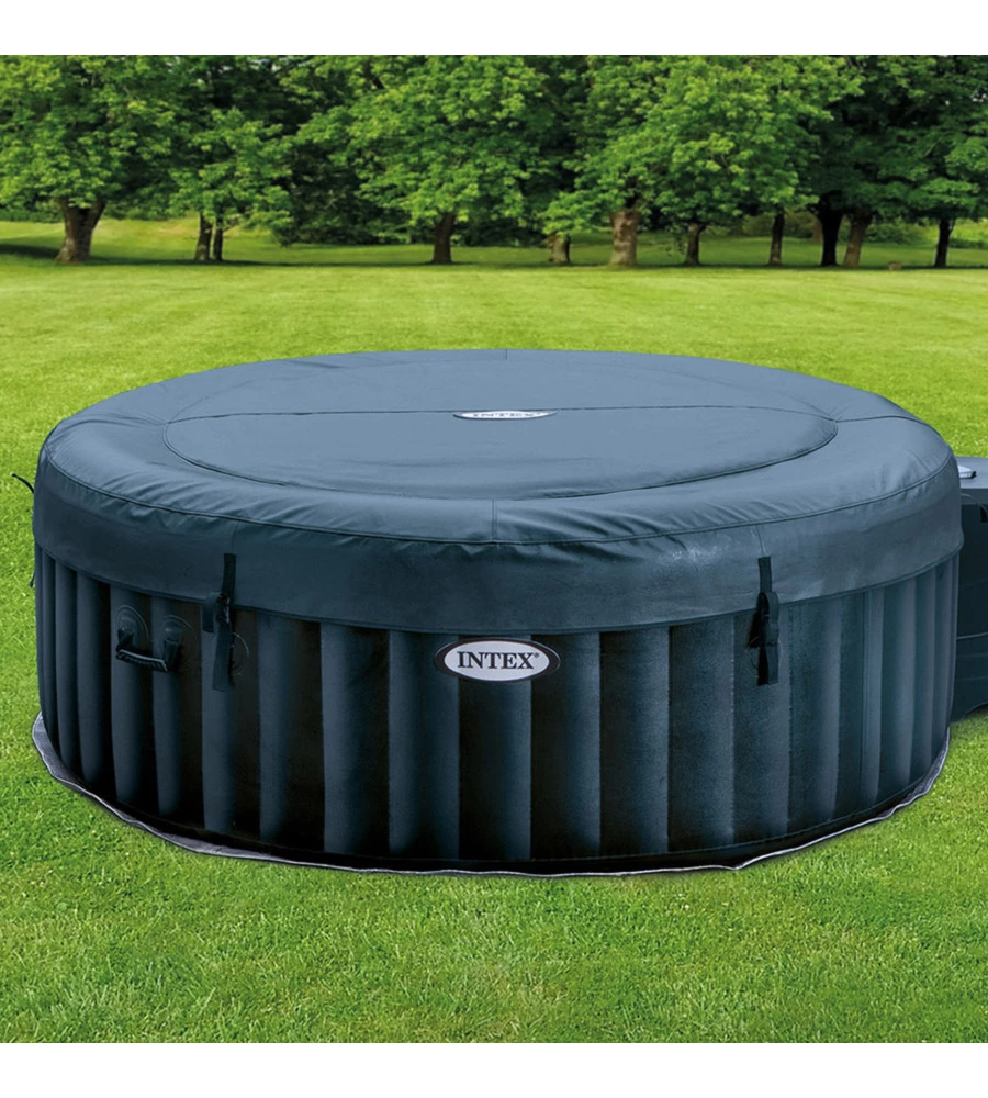 Piscina idromassaggio gonfiabile intex "purespa plus bubble massage set" navy 216x71cm - cod. 28432ex