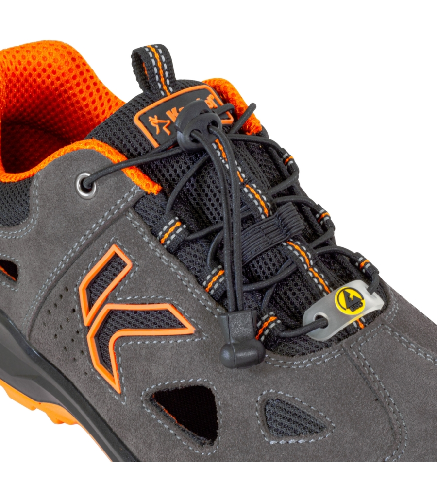 Scarpa antinofortunistica kapriol "plat" colore arancione, tg 40