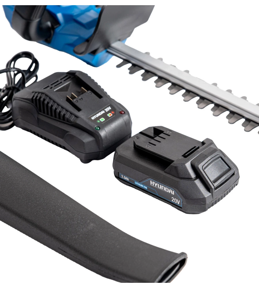 Kit hyundai tagliasiepi e soffiatore a batteria 20v 2ah e caricabatterie