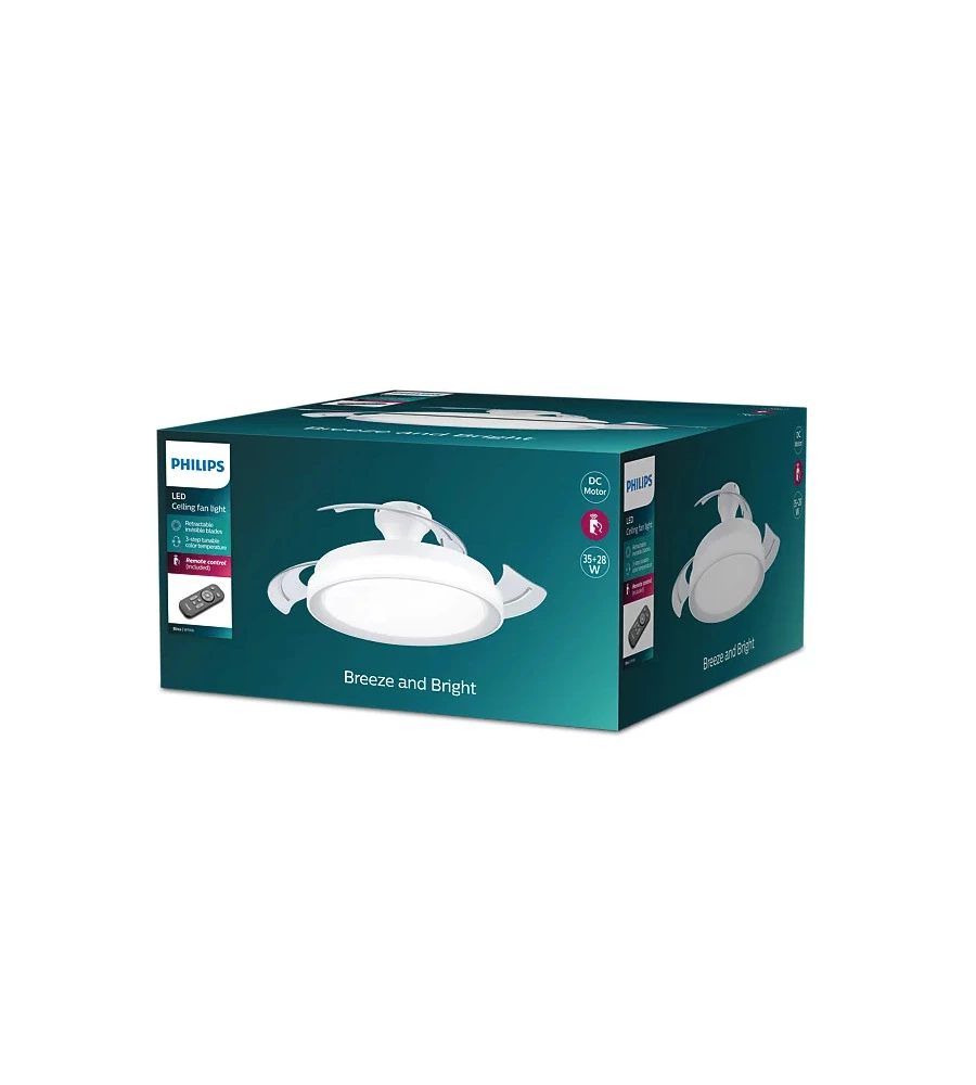 Lampada ventilatore led philips "bliss" bianco 35+28 w