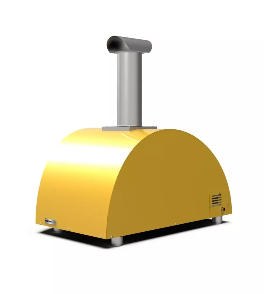 Forno pizza a gas alfa "moderno" colore giallo 3 pizze