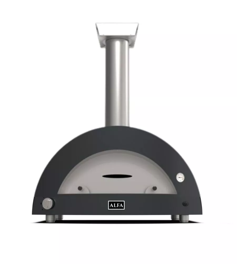 Forno pizza a gas alfa "moderno" colore nero 5 pizze