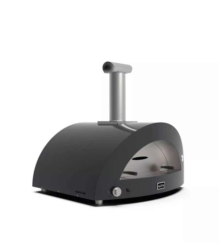 Forno pizza a gas alfa "moderno" colore nero 5 pizze