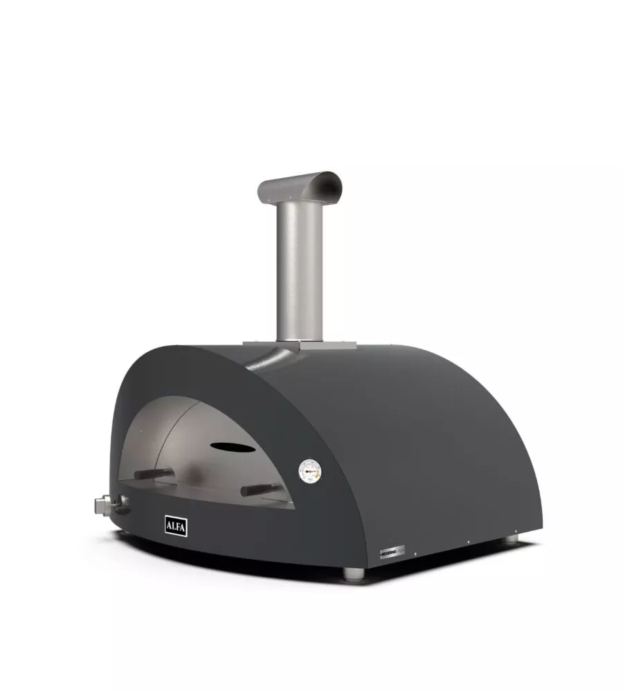 Forno pizza a gas alfa "moderno" colore nero 5 pizze