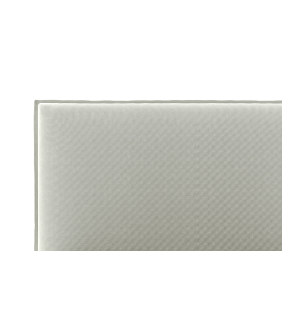 Letto piazza e mezza contenitore "zoom" in tessuto bianco 120x190 cm