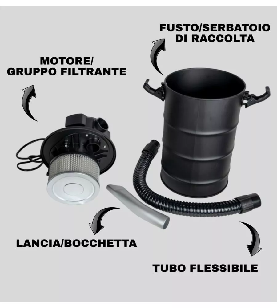 ASPIRACENERE ELETTRICO COMPATTO LARX 600 W 8 LITRI