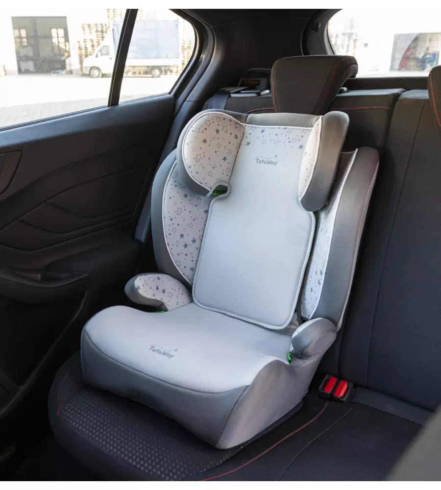 Seggiolino auto tataway "pallade" colore grigio per bambini dai 100 ai 150 cm ece r129