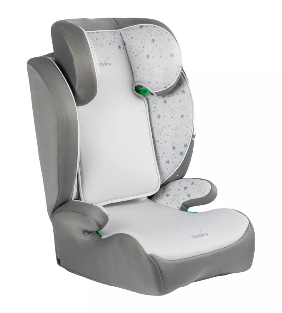 Seggiolino auto tataway "pallade" colore grigio per bambini dai 100 ai 150 cm ece r129