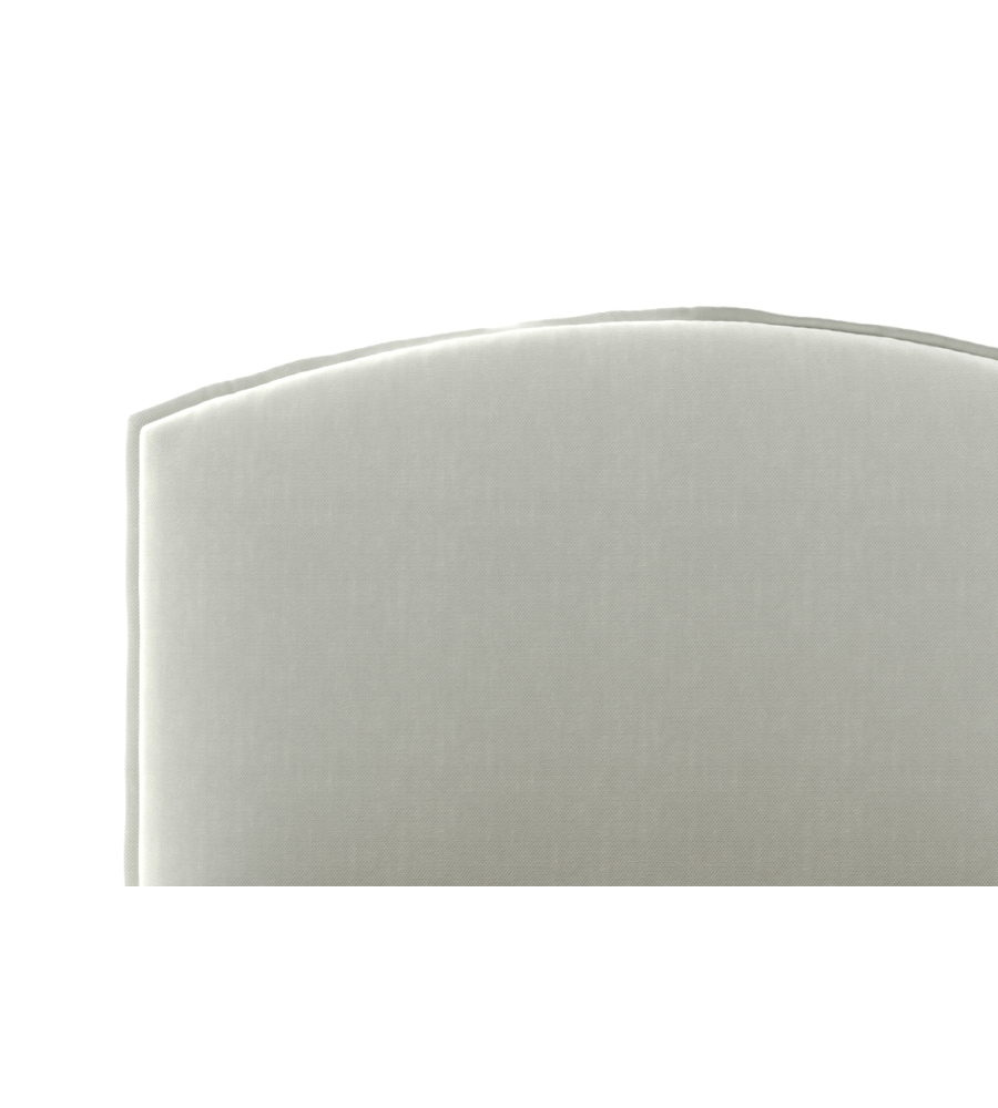 Letto piazza e mezza contenitore "moon" in tessuto bianco 120x190 cm