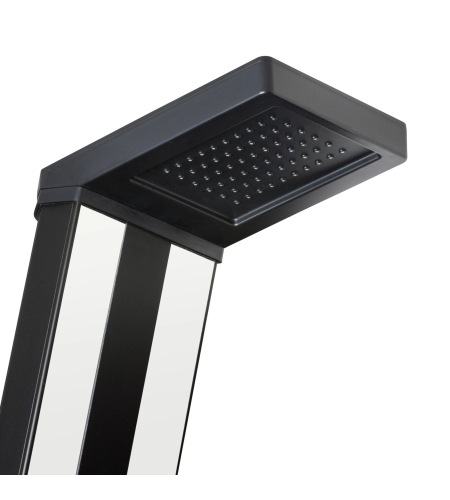 Doccia solare per giardino gre in alluminio con lavapiedi e sprayer 38 l - cod. dsalp38