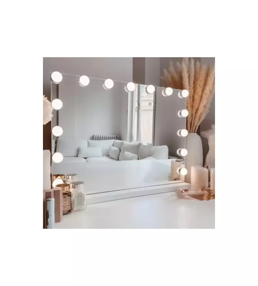 Specchio con luci led bellahome "hollywood", 58x12x48 cm