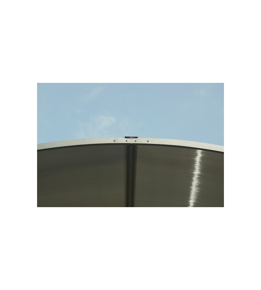 Carport auto in alluminio e policarbonato habrita "car 3676 alcc t" 1 posto 3,59x7,62x3,60 mt