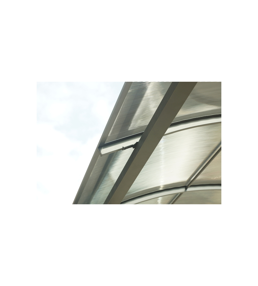 Carport auto in alluminio e policarbonato habrita "car 3676 alcc t" 1 posto 3,59x7,62x3,60 mt