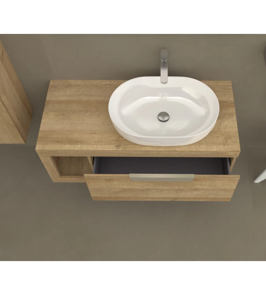 Mobile bagno decor bagno "tiziano" colore rovere, 110 cm