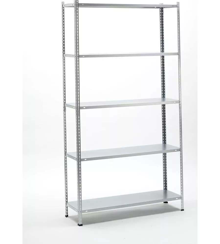 Scaffale essenza in metallo 4 ripiani 75x30x147 cm