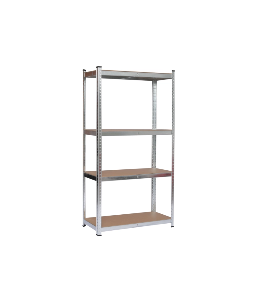 Scaffale essenza in metallo 4 ripiani 120x40x160 cm