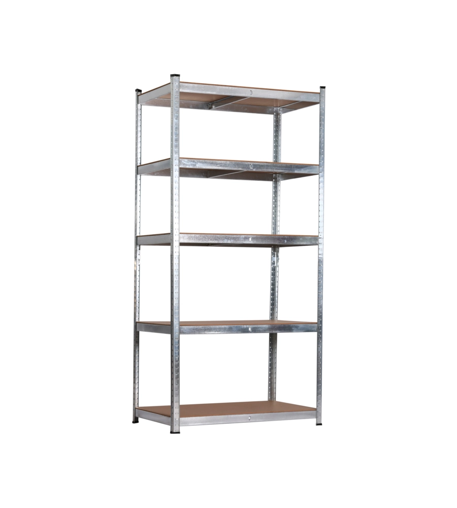 Scaffale essenza in metallo 5 ripiani 120x40x180 cm