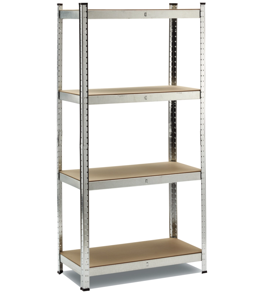 Scaffale essenza in metallo 4 ripiani 80x40x160 cm