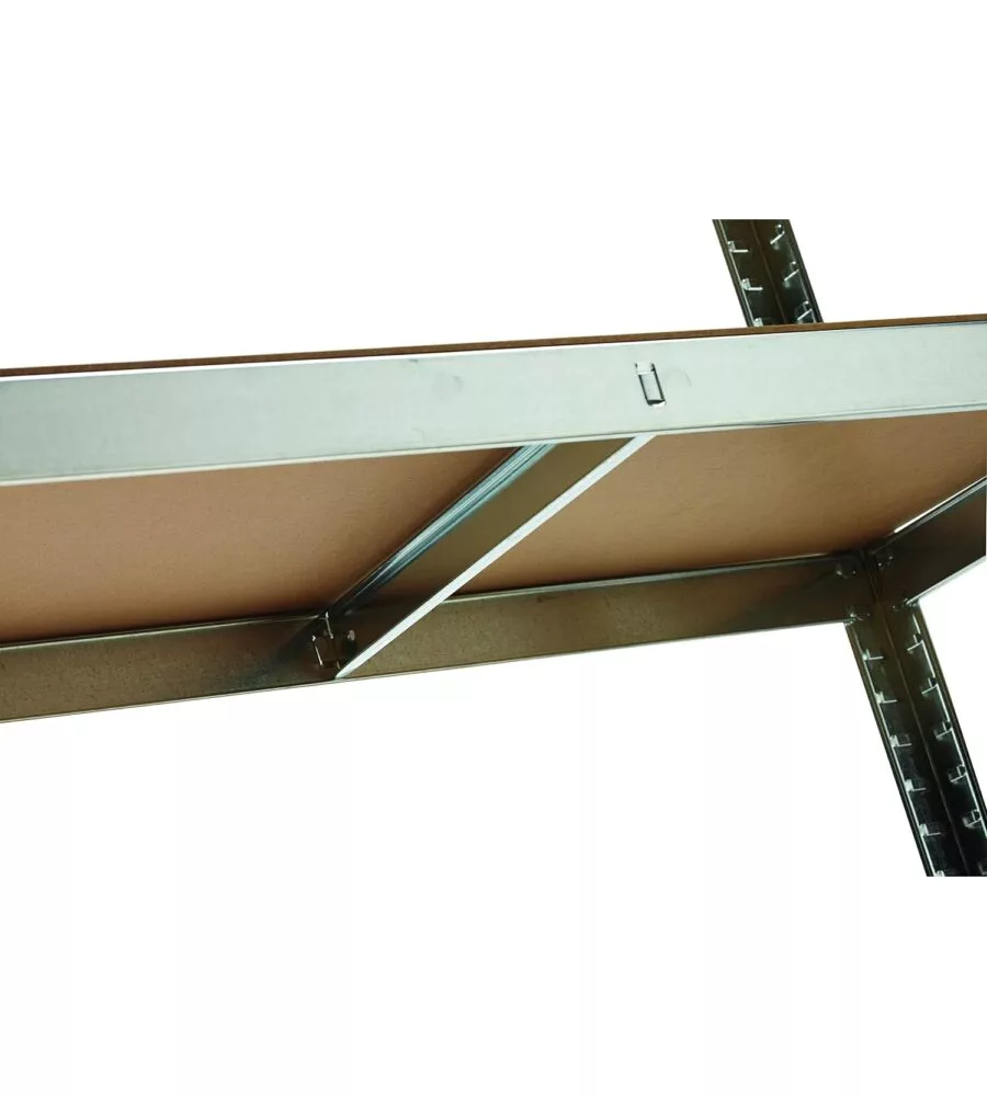 Scaffale essenza in metallo 4 ripiani 80x40x160 cm