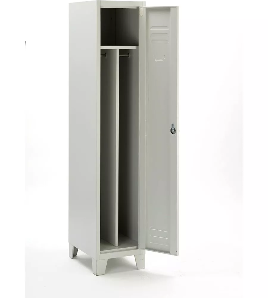 Armadietto spogliatoio essenza sporco pulito in metallo 1 posto 36x50x180 cm