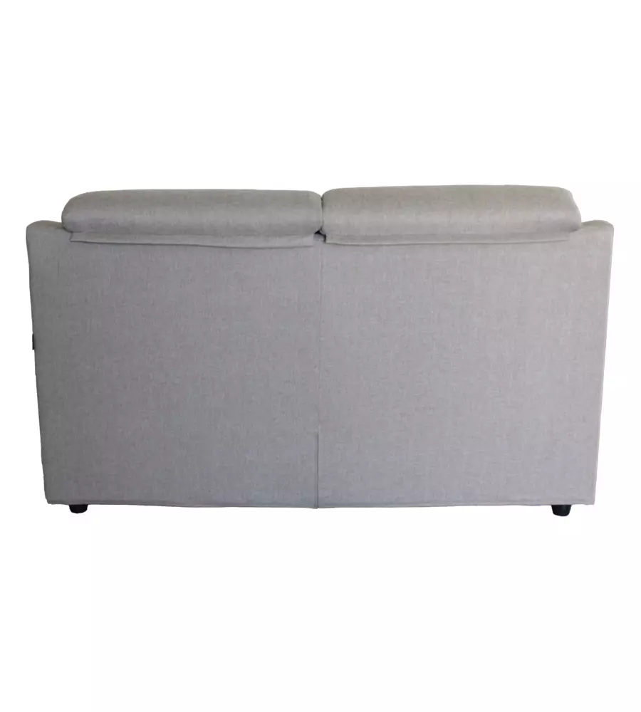 Divano 2 posti maxi bellahome "firenze" grigio tessuto sfoderabile e antimacchia, 170x95x93 cm