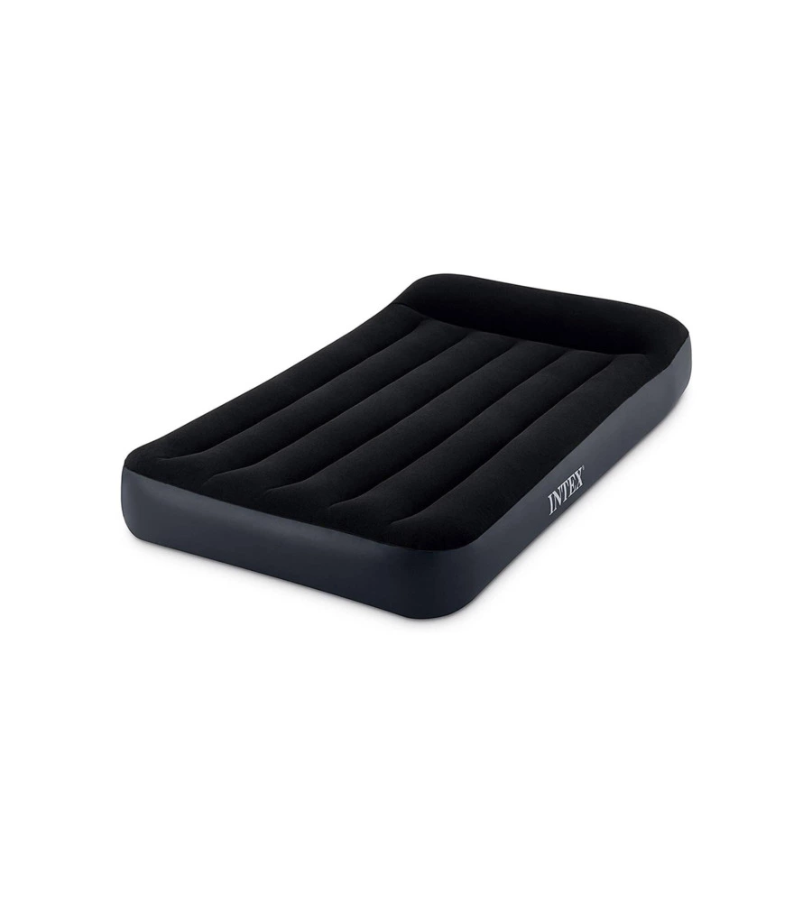 Materasso singolo gonfiabile intex "airbed dura-beam pillow rest classic" blu scuro 99x191x25 cm - cod. 64141
