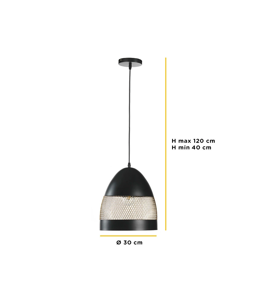 LAMPADARIO ONLI "POLLY" NERA, E27