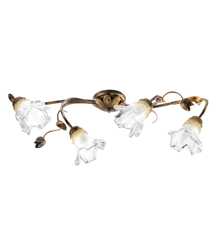 Onli Lucrezia 3-Light Ceiling Light, Metal; Glass