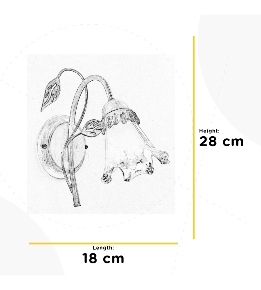 Applique onli 'lancia' 1 luce, e14