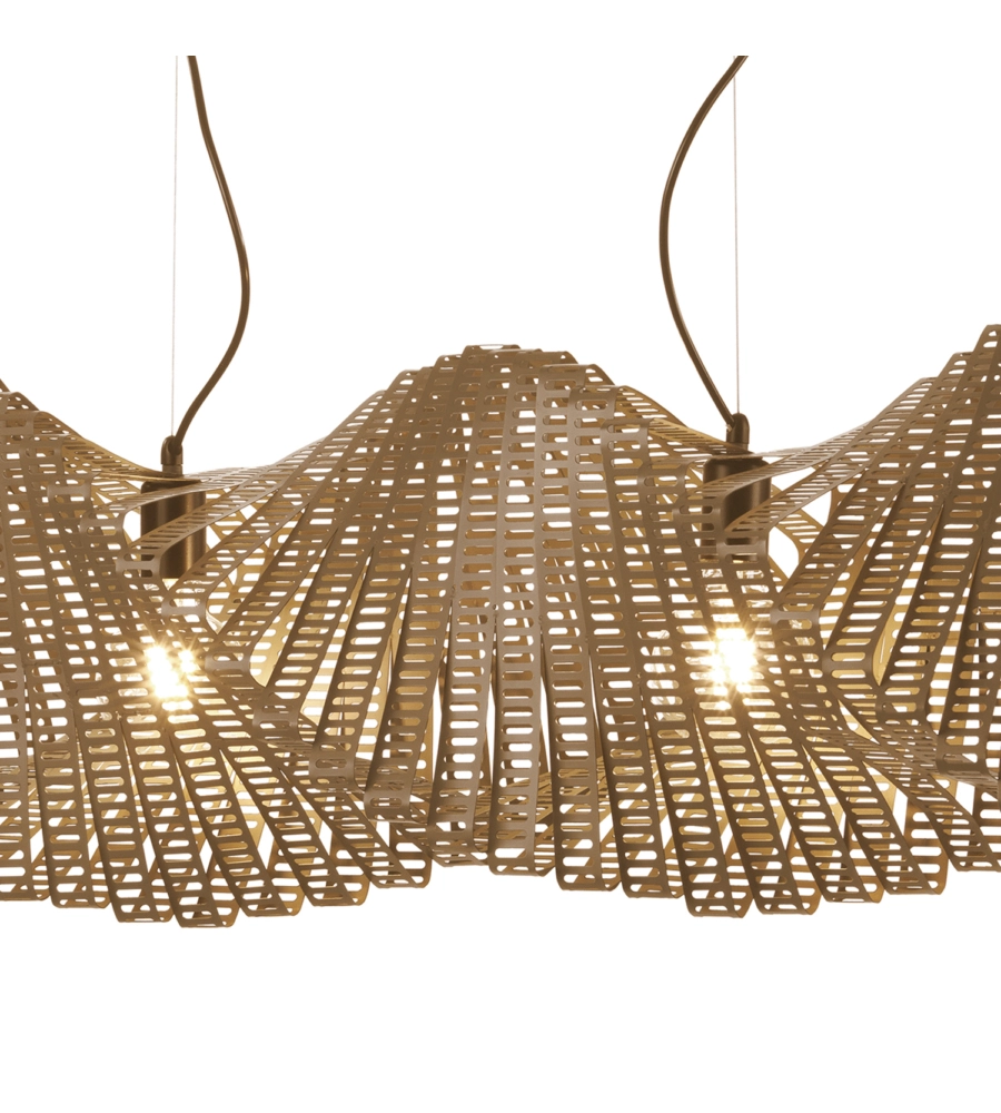 Lampadario onli "camino" bronzo 2 luci, e27