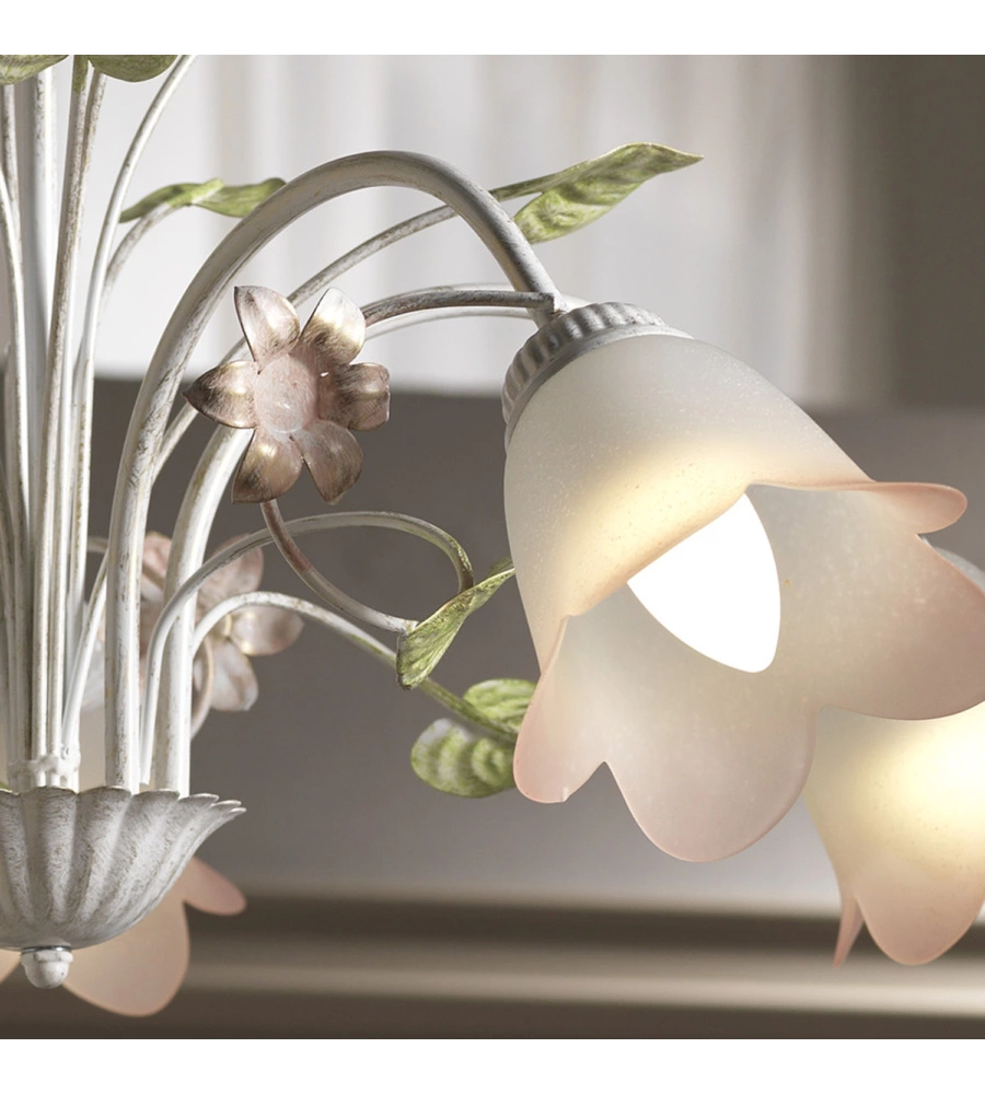 Lampadario onli "botton d'oro" 5 luci, e27