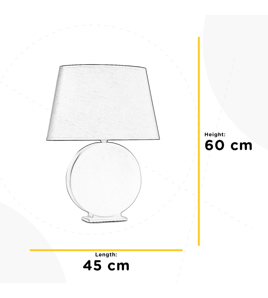 Lampada da tavolo onli 'grande ceramica zen', e27
