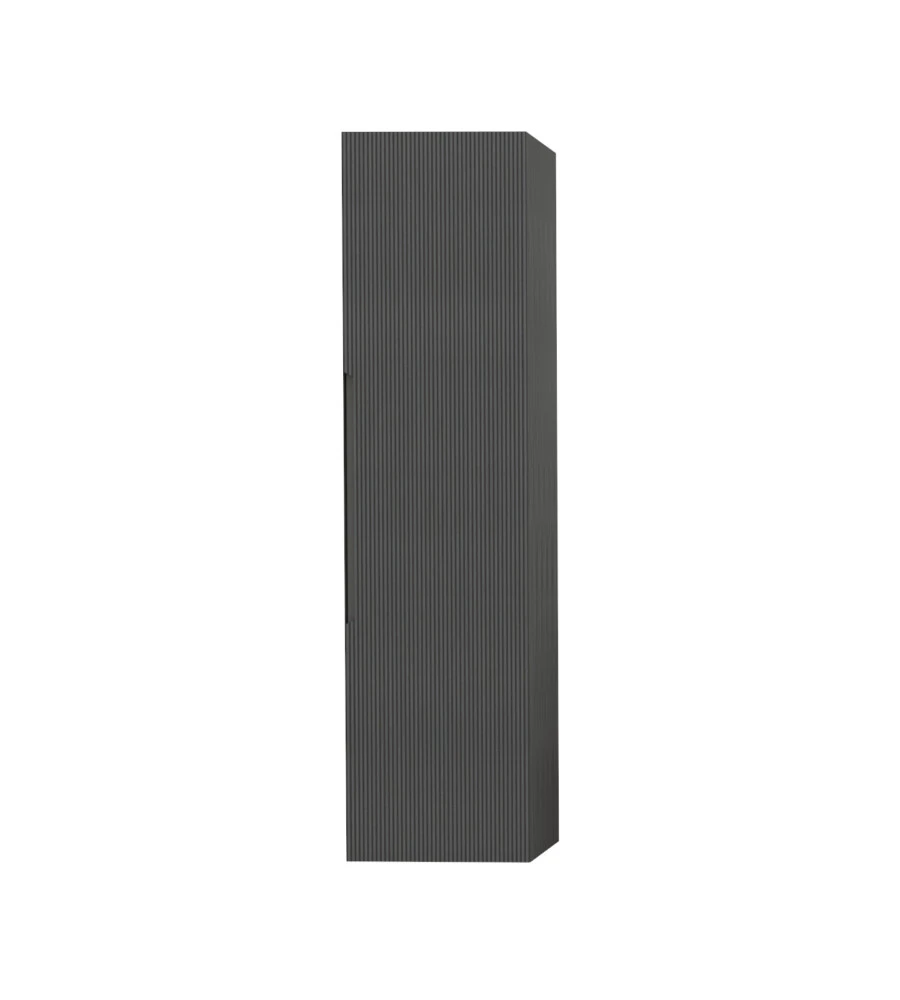 Colonna pensile sospesa decor bagno "canaletto" con 1 anta colore grigio lava, 35x28x138 cm