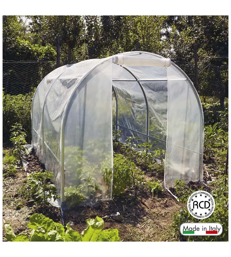 Telo di ricambio verdemax per serra spring medium in pe trasparente 200x300x175 cm