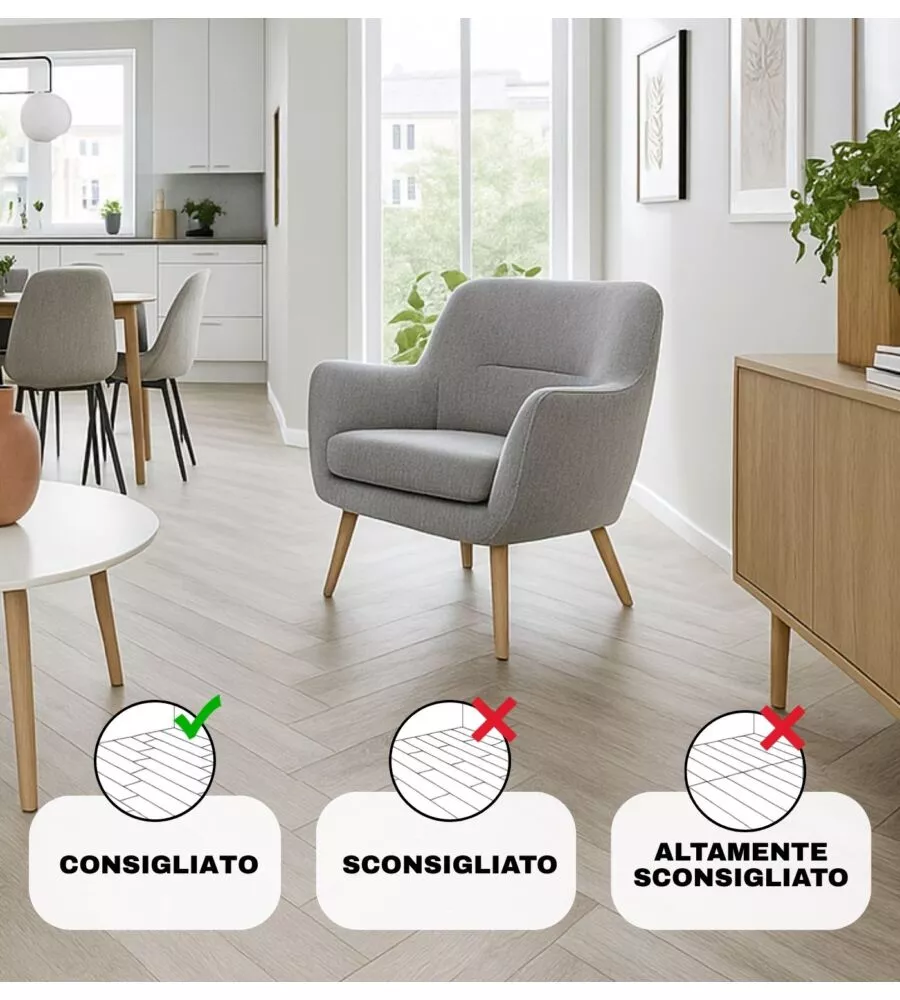 PAVIMENTO IN SPC COSMO 4,5 MM ROVERE SBIANCATO 2,40 M² 179X1220X3,5 CM