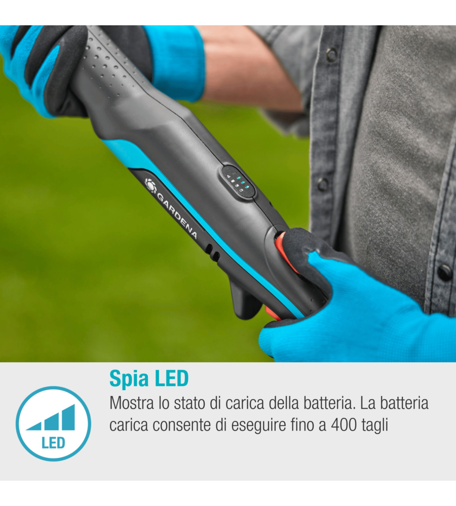 Svettatio telescopico a batteria gardena "highcut 360" taglio 28mm 18v 2ah
