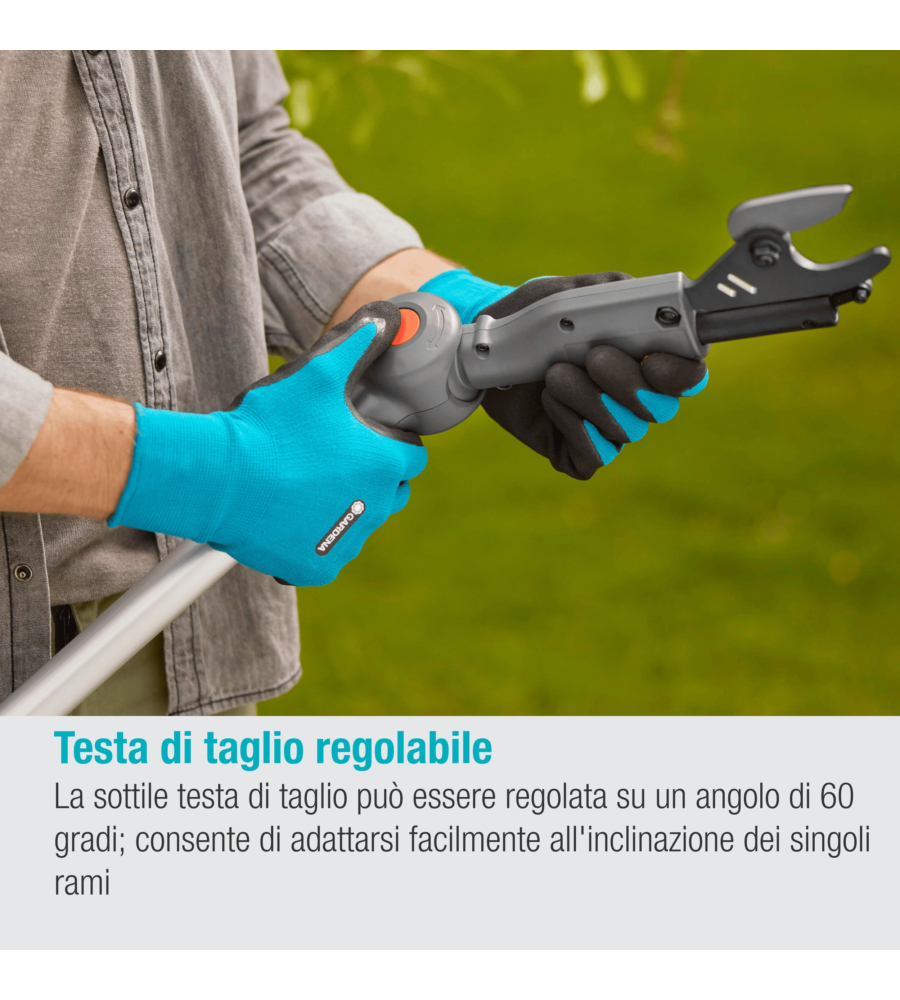 Svettatio telescopico a batteria gardena "highcut 360" taglio 28mm 18v 2ah