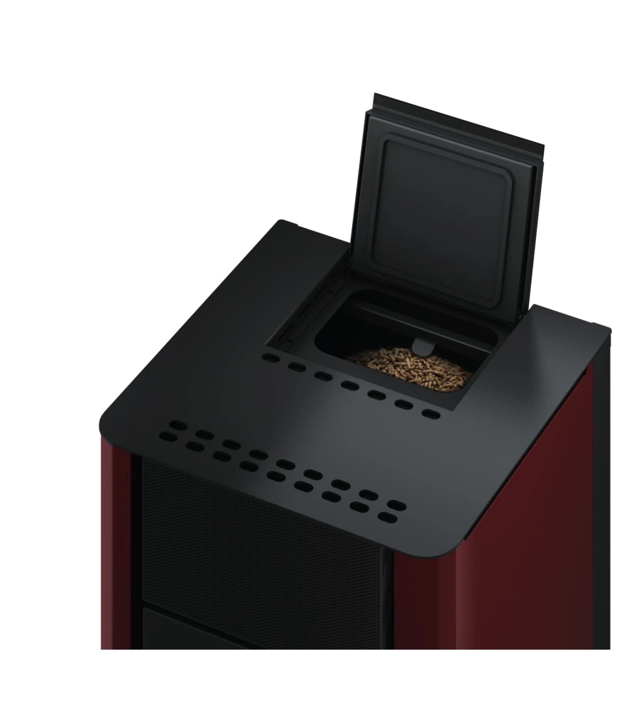 Termostufa a pellet ermetica freepoint "tesis" bordeaux 22,4 kw