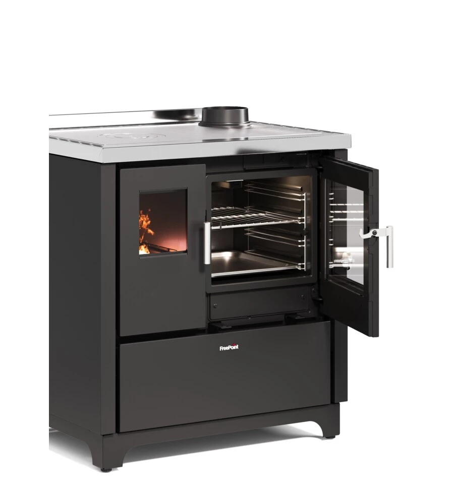 Cucina a legna freepoint "frida 80" 7,5 kw
