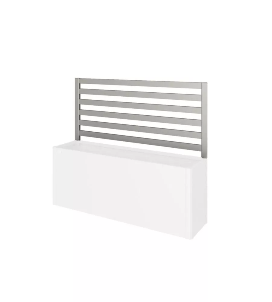 Frangivista per piante rampicanti fioriera biohort "belvedere midi 200" grigio quarzo metallizzato  91 cm