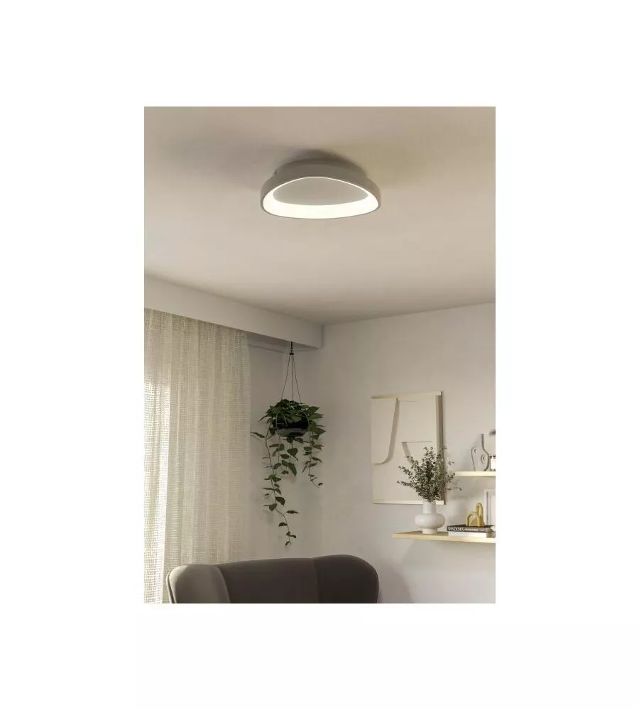 Plafoniera led da interno eglo "loretello" bianco 2700-6500k