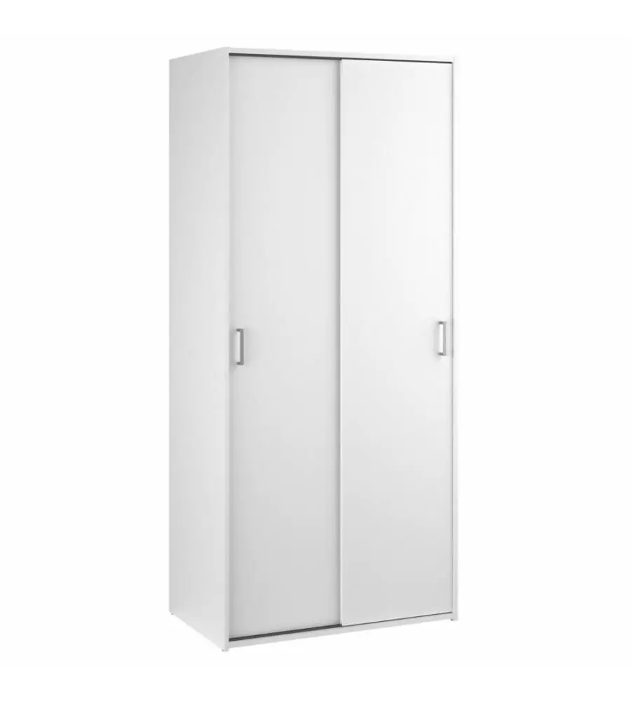 Armadio 2 ante scorrevoli "space" bianco 77,6x48,2x175,4 cm