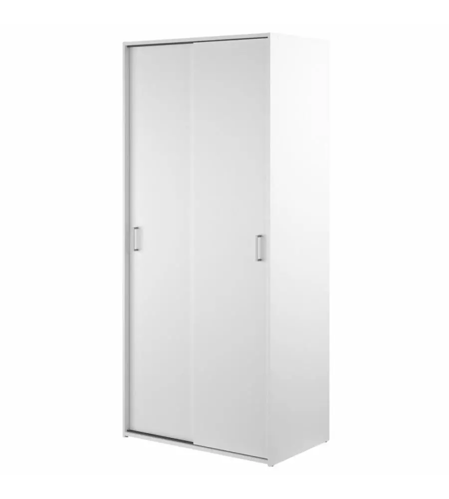 Armadio 2 ante scorrevoli "space" bianco 77,6x48,2x175,4 cm
