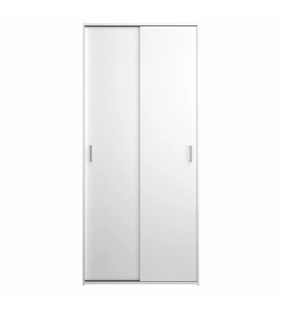 Armadio 2 ante scorrevoli "space" bianco 77,6x48,2x175,4 cm