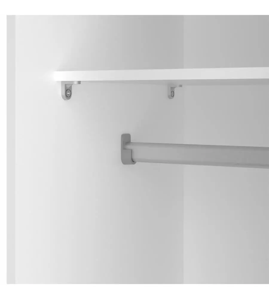 Armadio 2 ante scorrevoli "space" bianco 77,6x48,2x175,4 cm