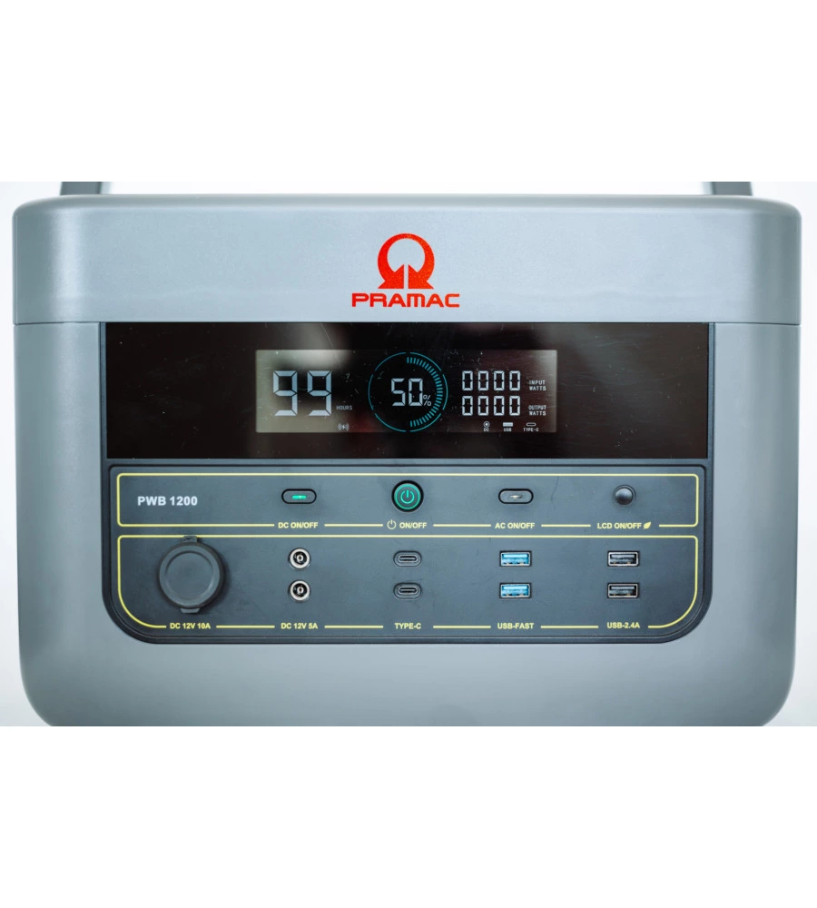 Power station portatile pramac "power station pwb1200" 1200w 1075ah
