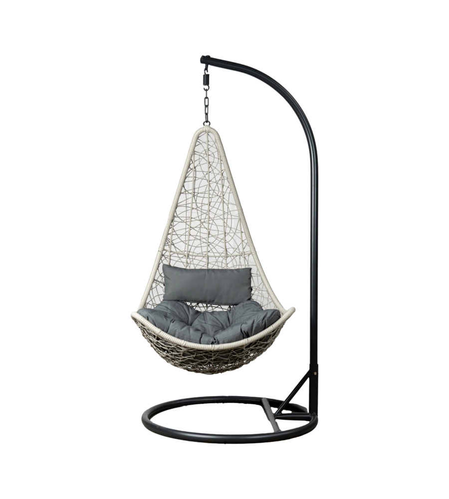 Poltrona sospesa da esterno eurogarden "mezzaluna" grigio 95x125 cm
