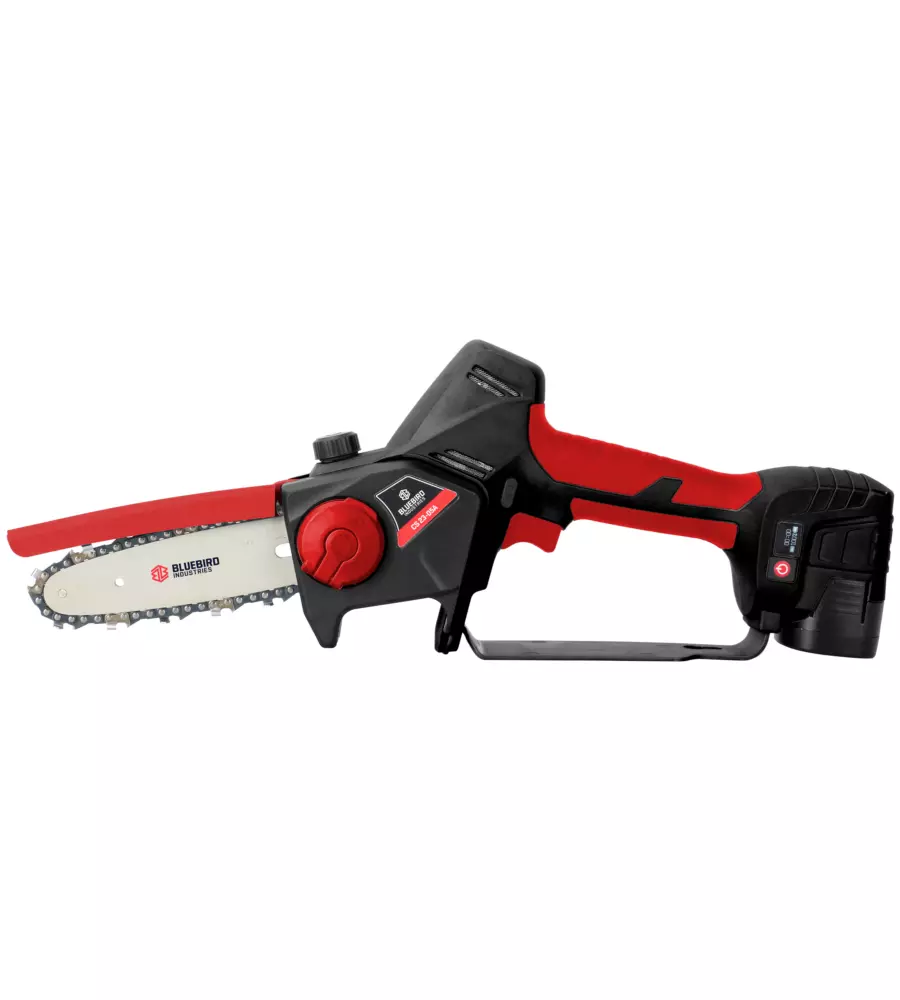 Potatore a catena a batteria blue bird "cs 23-05 a" barra 13 cm, 16,8 v 2,5 ah
